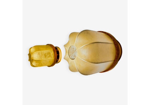 Pair Of "Cocoon" Wall Lights, Resin And Pine, Italy, 1970