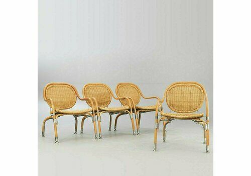 Wicker Chairs Designed By Mats Theselius For 