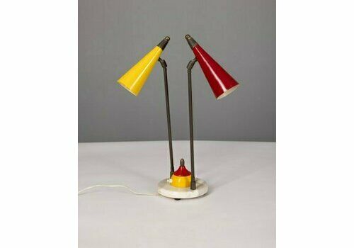 Vintage Table Lamp With Cone Lampshades From Stilnovo, Italian Design, 1950s