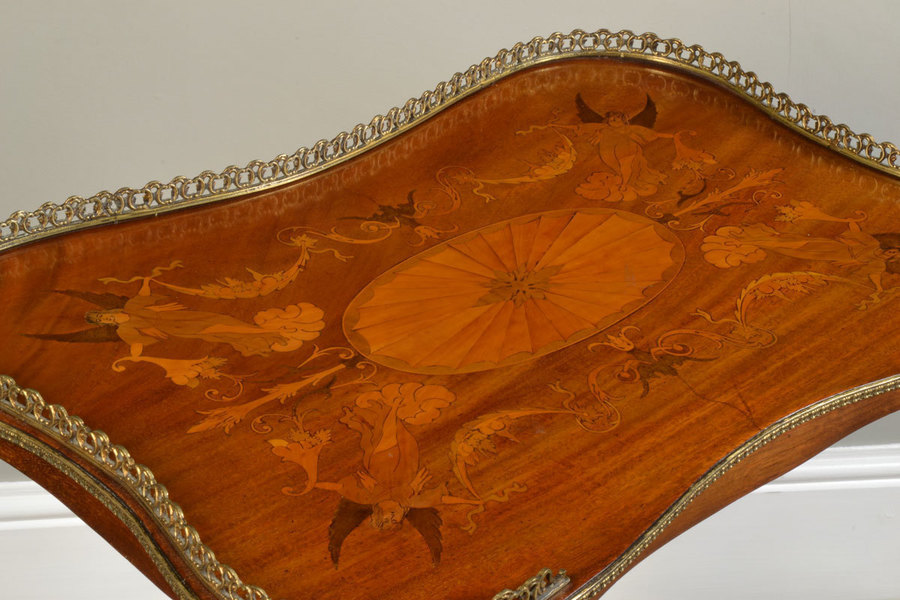 Mahogany Inlaid Occasional Table Circa 1910 photo furniture