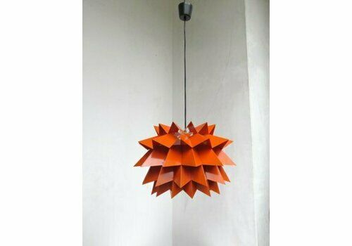 Orange Ceiling Light By Anton Fogh Holm And Alfred J. Andersen For Nordisk Solar, 1960s