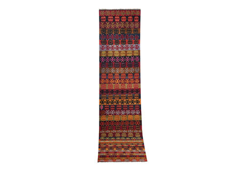 Tribal Flat Woven Turkish Striped Kilim Runner 3