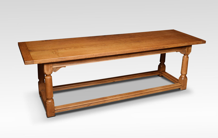 Large Light Oak Refectory Dining Table photo furniture