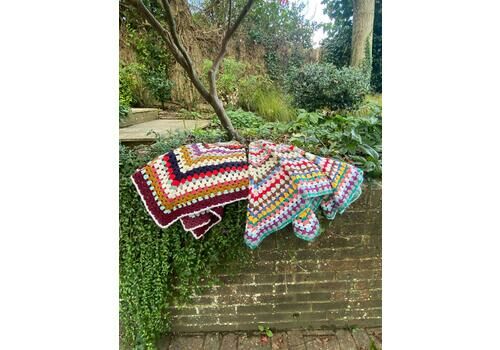 Authentic Vintage Crocheted Small Blankets, Baby Blankets, Chair Throws (Approx 106cm Sq) Different Colours
