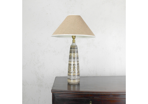 Vintage Mid Century Abstract Studio Pottery Lamp Lotte & Gunnar Bostlund #102711
