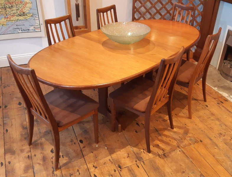 Immaculate G Plan Fresco Dining Table Set & 6 Chairs Vintage Retro Teak