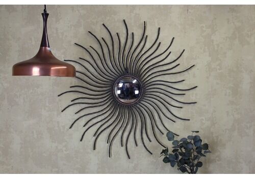 Large 1950’s French Metal Sunburst Mirror
