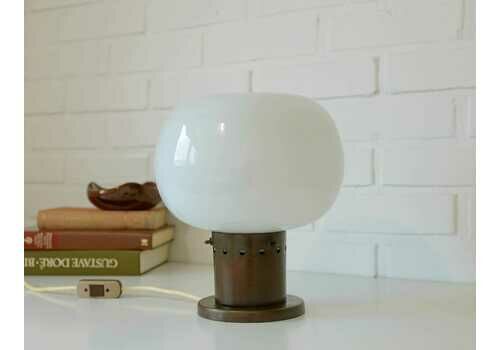 Vintage Copper Floor Lamp / Brutalist / Retro Desk Lamp / Light Fixture / Mid Century Modern / Space Age / Yugoslavia 1980