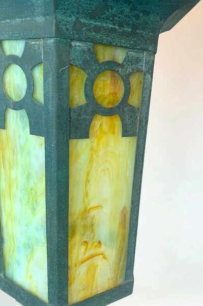 Art Nouveau Lantern In Metal And Opaline photo furniture