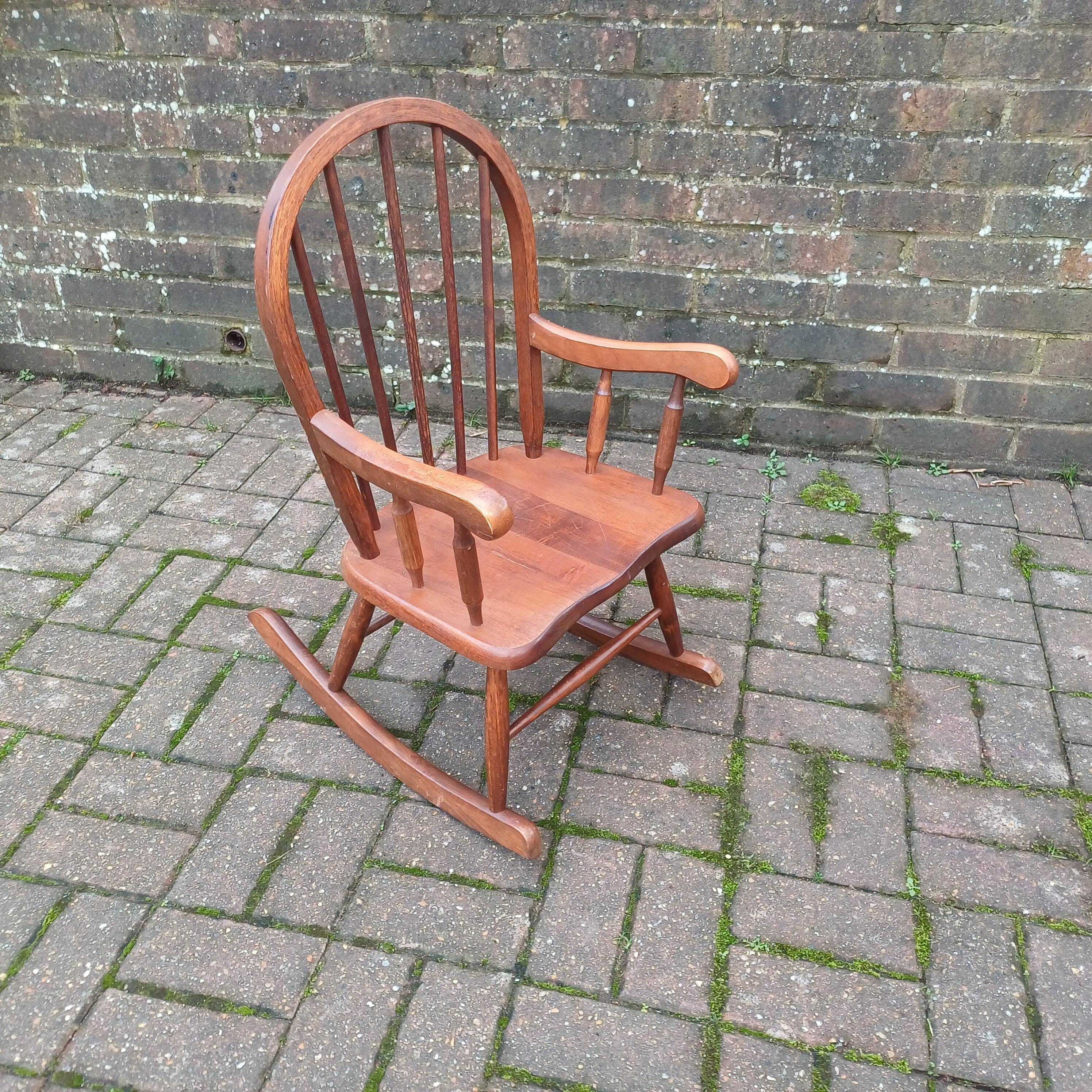 Antique Rocking 70s Rocking Chair Vintage 70s Or 80s Child Rocking