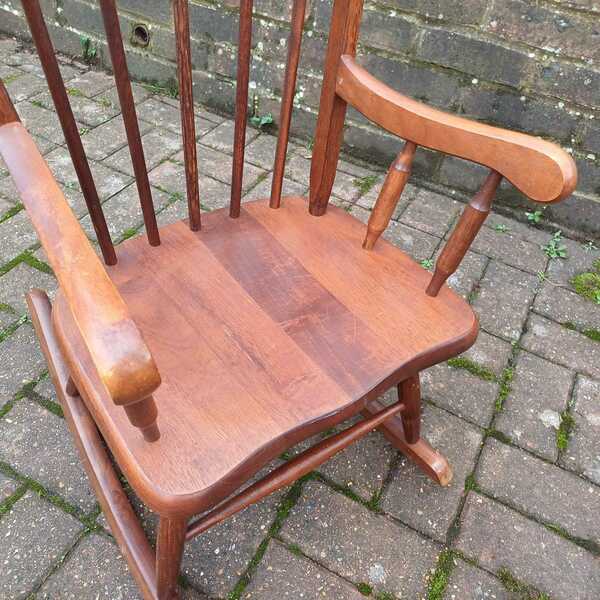 Vintage 70s Or 80s Child Rocking Chair Nursery Decoration Vinterior