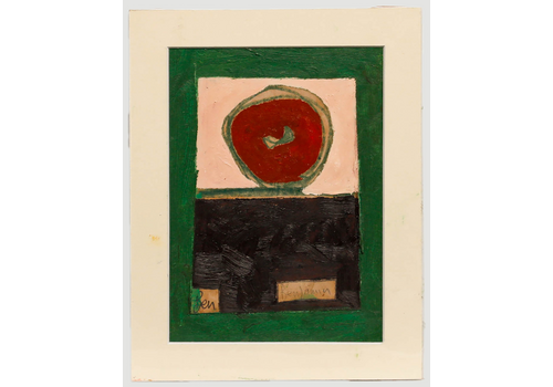 Ben Carrivick Contemporary Oil, Abstract Red Form