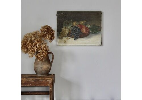 Antique French Still Life, Oil On Canvas