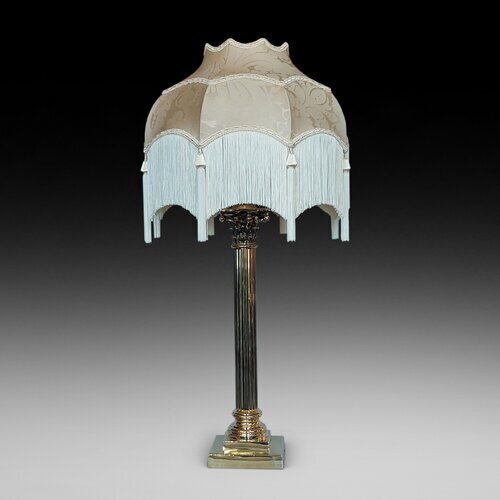 Edwardian Brass Large Table Lamp photo furniture