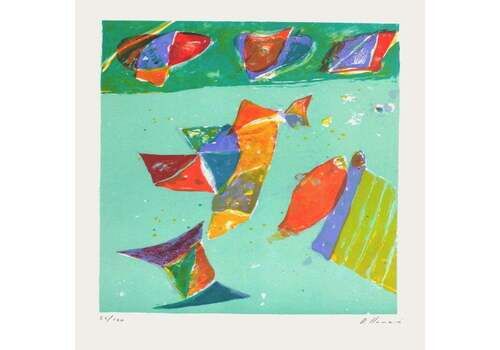 1971 Daniel Humair Composition III Lithograph