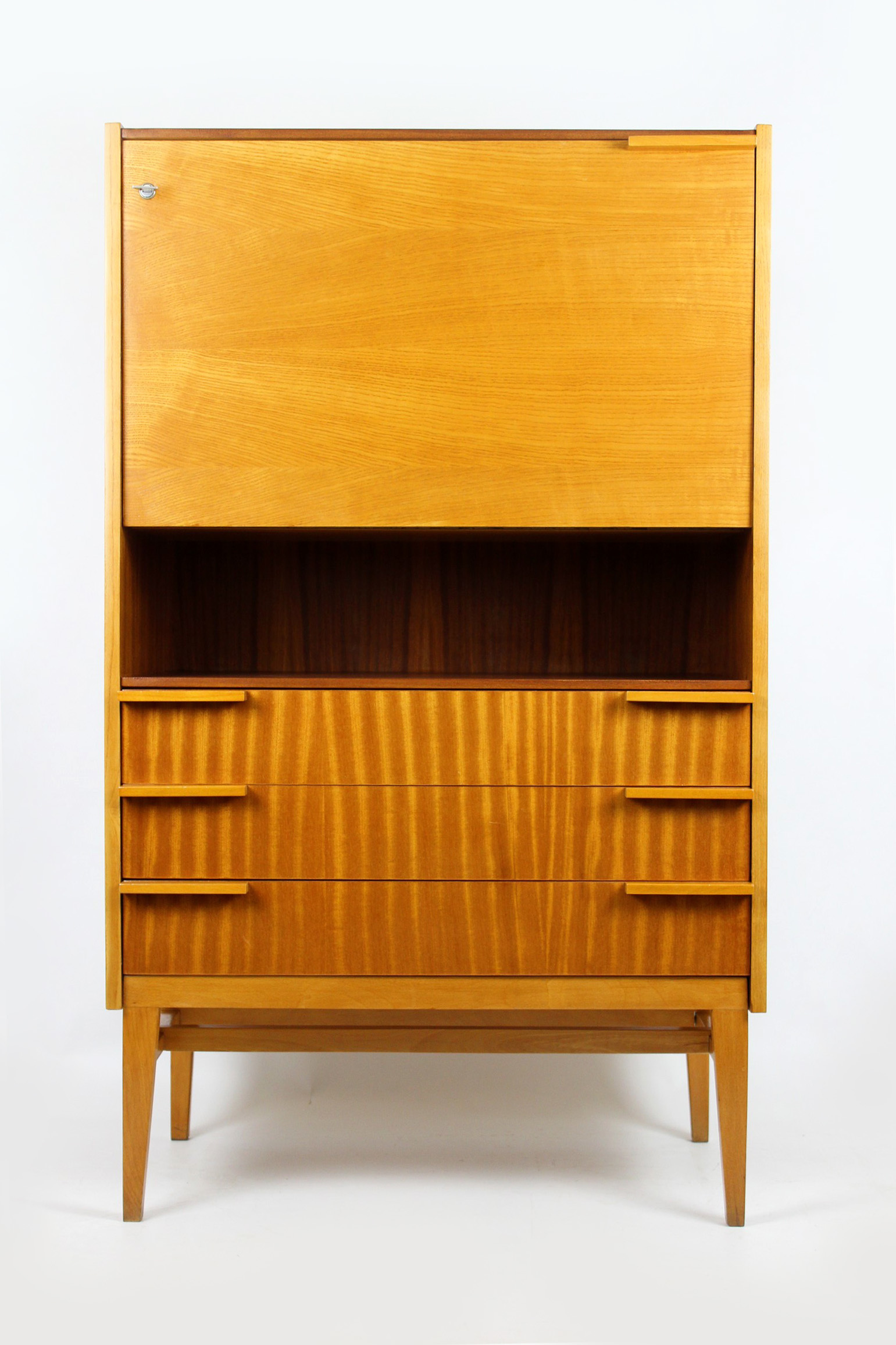 Mid Century Secretary Desk By František Mezulaník For Up Bucovice 1960s