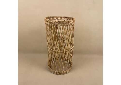 Vintage Bamboo Ceiling Light Shade Lampshade Cylinder Wicker Woven Retro