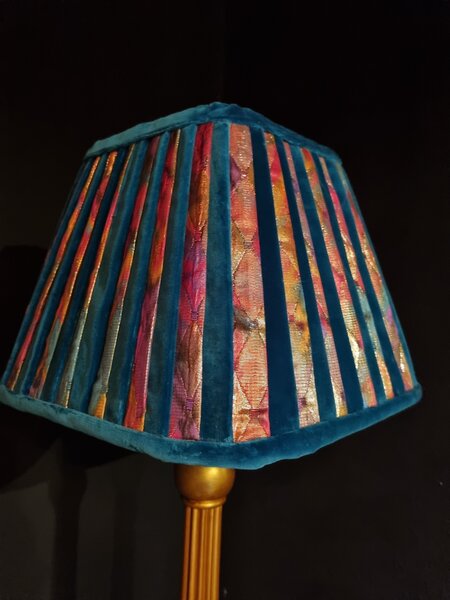 Velvet Square Coolie Lampshade photo furniture