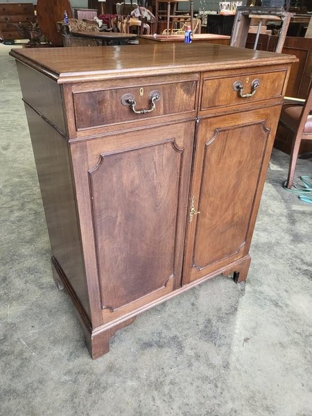 Repro Storage Unit Antique Repro Mahogany Tall 2 Door Record Storage Filing Cabinet ...