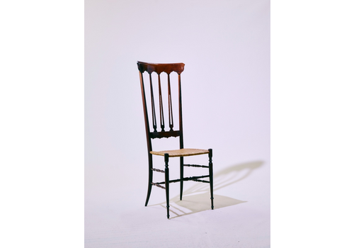 Vintage Midcentury Italian Chiavarina Chair By Sac Chiavari Attributed Gio Ponti