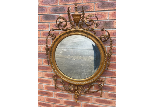 Antique Georgian Regency Gesso & Wire Gilt Wood Elaborate Wall Mirror C.1815