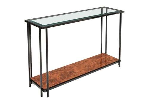 Maison Jansen Black Metal Two Tier Console Table, 1980s