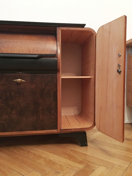 Record Player Cabinet By Jindrich Halabala For Up Zavody, 1930s photo vinterior