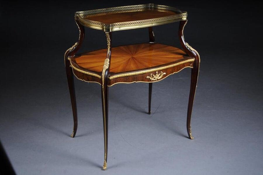 Unique French Side Table / étagère After F. Linke photo furniture