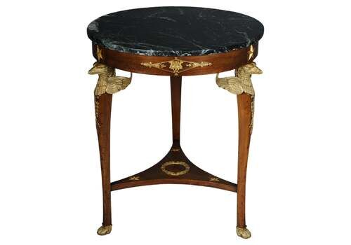 19th Century Empire Side Table, Gilt Bronze, Eagle, Mahogany, Paris