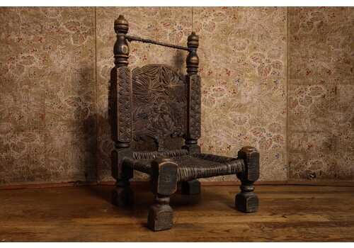 Antique Afghan Carved Wooden Chair   Ethnic Traditional Home Decor