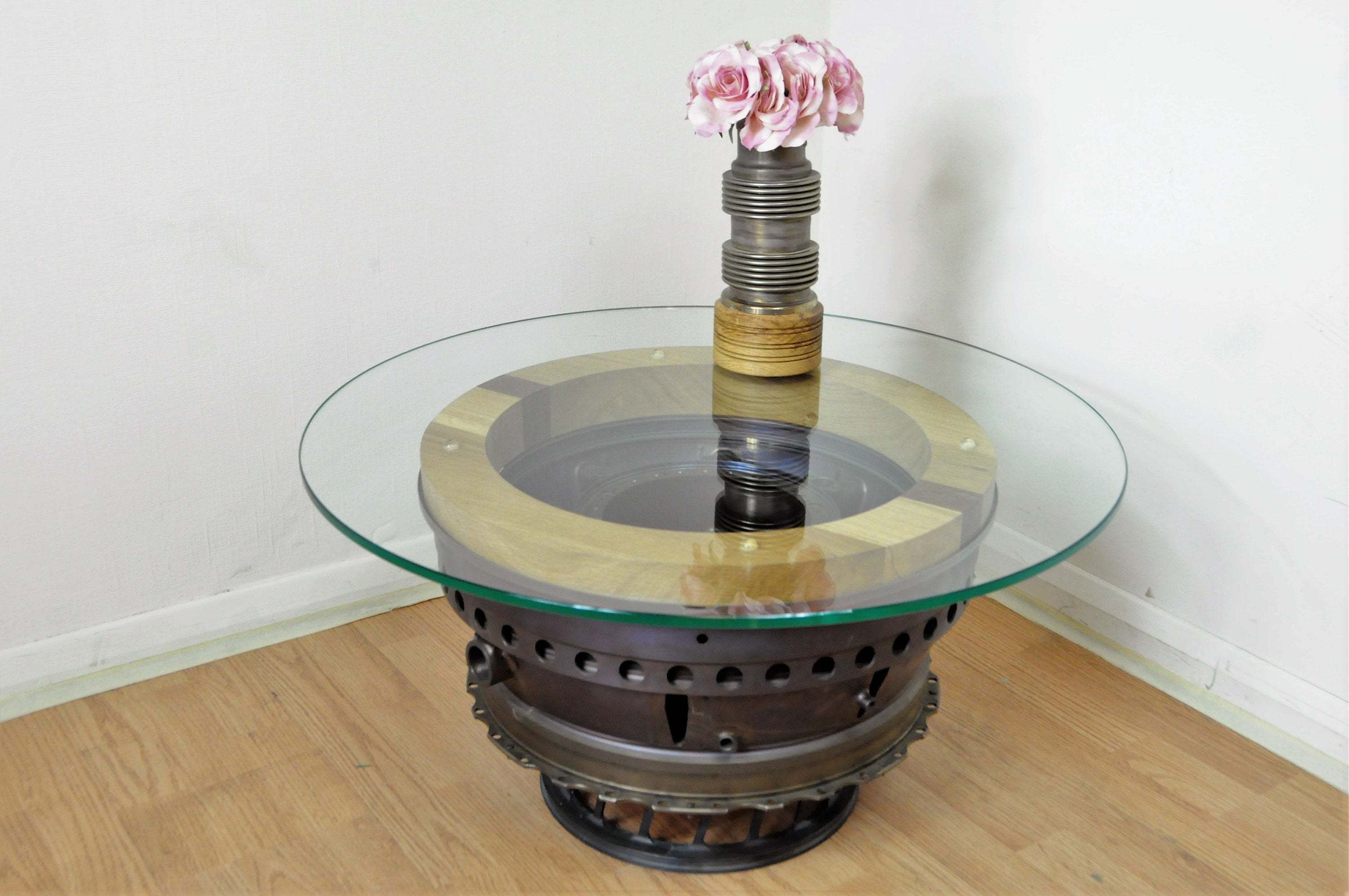 Purple Tornado Coffee Table Is Upcycled From Decommissioned Engine Part From A Rb199 Jet Engine Used In The Tornado Vinterior