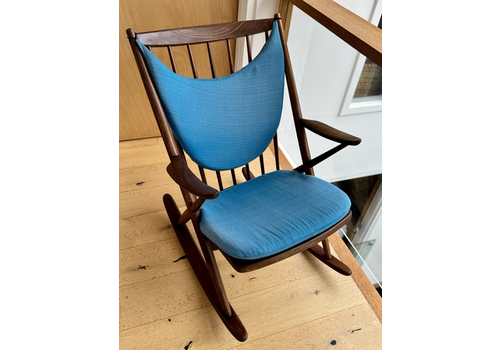 Danish Walnut Rocking Chair By Frank Reenskaug For Bramin, Model 182 1960s