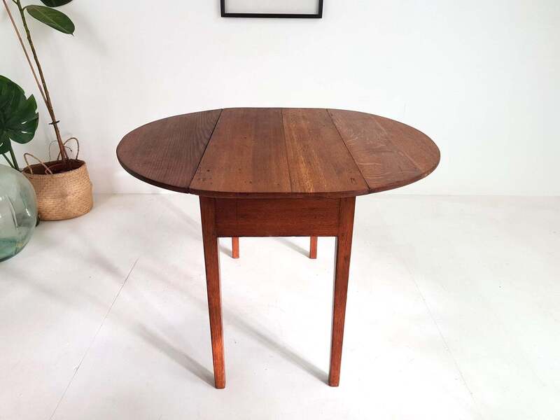 Antique Oak Dining Table / Gateleg Table Solid Wood 1920s 1950s | Vinterior