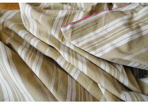 Vintage French Ticking Fabric, Early 20th Century