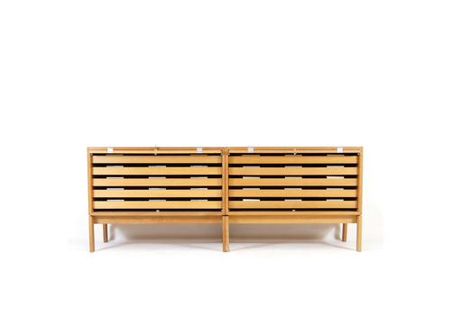 1 Of 2 Retro Vintage Danish Oak Office Filing Cabinet Sideboard Mid Century 70s