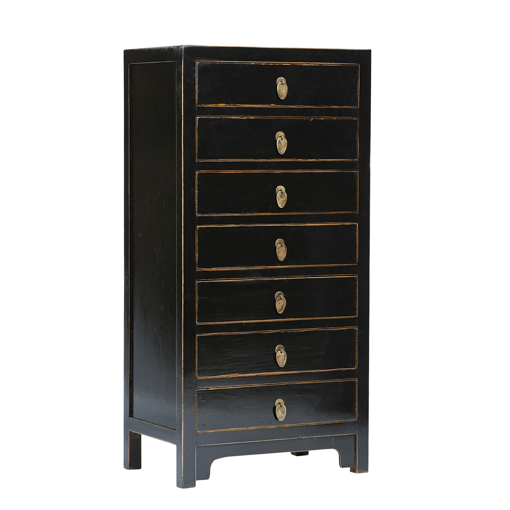 Chinese Chest Of Drawers Black Vinterior