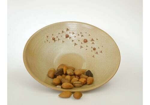 Vintage Fruit Bowl / Ceramic Centerpiece / Large Pottery Bowl / Handmade / Japandi Interior / Coffee Table Decor Decor