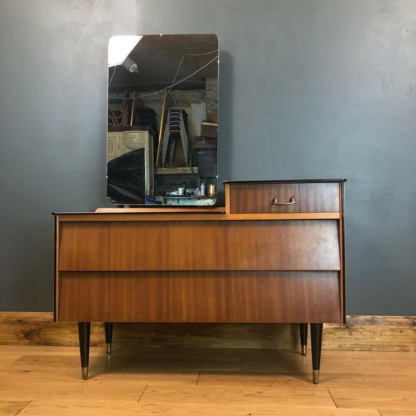 Vintage Dressing Table Mid Century Retro Bedroom Desk Unit Storage Avalon Yatton