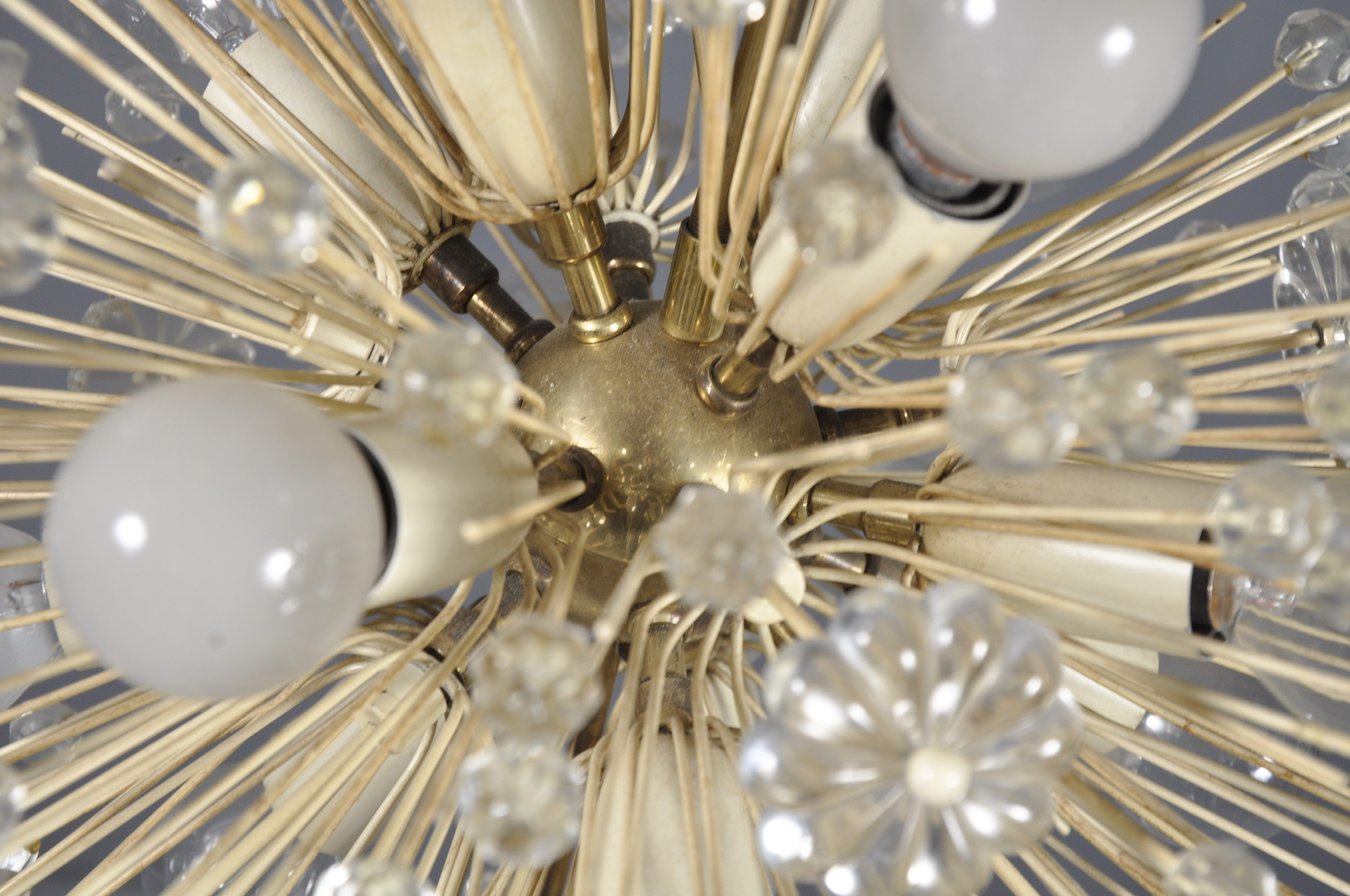 Brass Dandelion Ceiling Lamp By Emil Stejnar For Rupert Nikoll 7