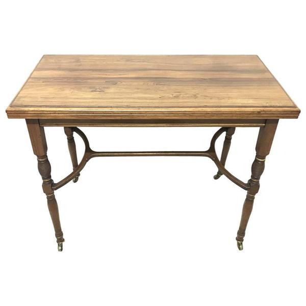 H Batley Attributed Collinson Lock An Anglo Japanese Fold Over Card Table