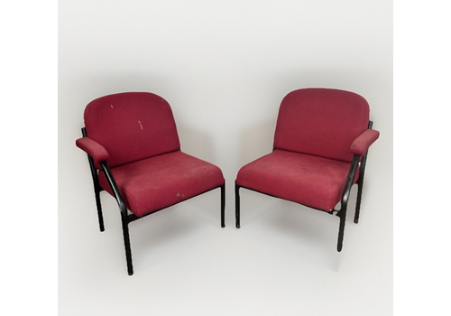 Vtg Late Mid Century Pair Set Of 2 Lounge Chairs Scandi Danish Retro
