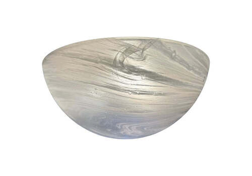Large 1970s German Peill & Putzler Frosted Domed Glass Flush Mount Ceiling Light.  10 Available