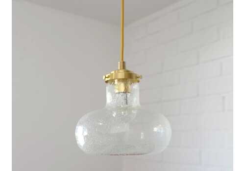 Vintage Pendant Lamp / Hand Blown Bubbles Glass / Redesign Ceiling Light / Hanging Lamp / Mushroom Light Fixture