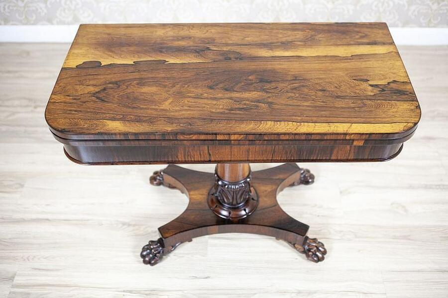 Fold Out Rosewood Card Table From The Turn Of The 19th And 20th Centuries photo furniture