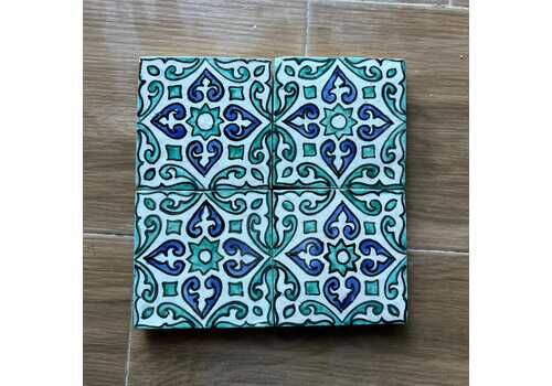 10cm/4 Inches, 10 Moroccan Zellige Tiles | Handmade Ceramic Tiles For Kitchen, Bathroom, Stair Decor, And Cup Holders