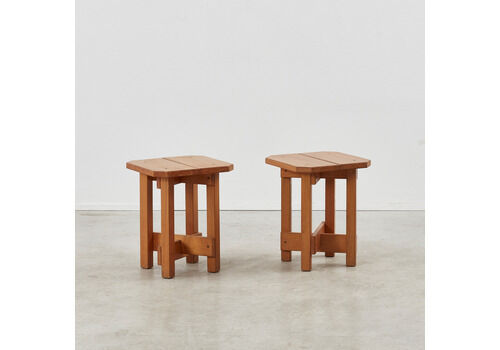 Gerrit Rietveld Attr. Tables / Stools Netherlands, 1970s