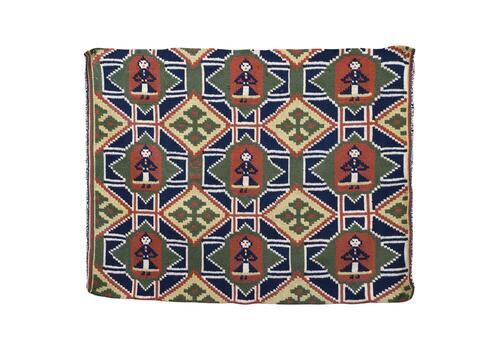 Antique Swedish Carriage Cushion Cover Face. Mid 19th Century.