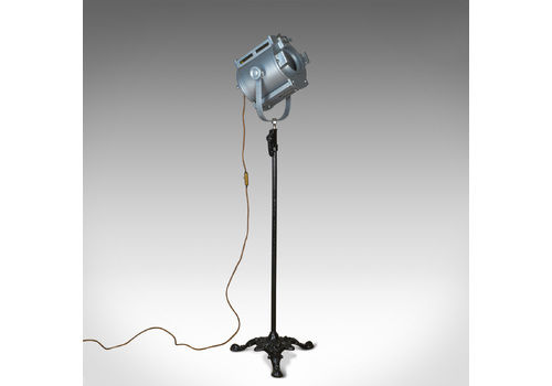 Vintage Theatre Lamp, Hewitt Universal, Victorian Cast Iron Stand