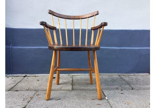 Danish Windsor Armchair With Club Shaped Legs, 1950s