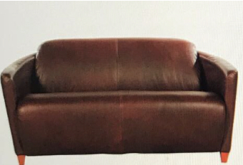 Rocket 2 Seater Sofa In Full Genuine Aniline Leather Col Dark